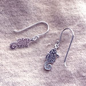 Silver Seahorse Earrings!